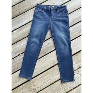 Free People Jeans Women's 27 Dark Blue Slim Mid Rise EUC